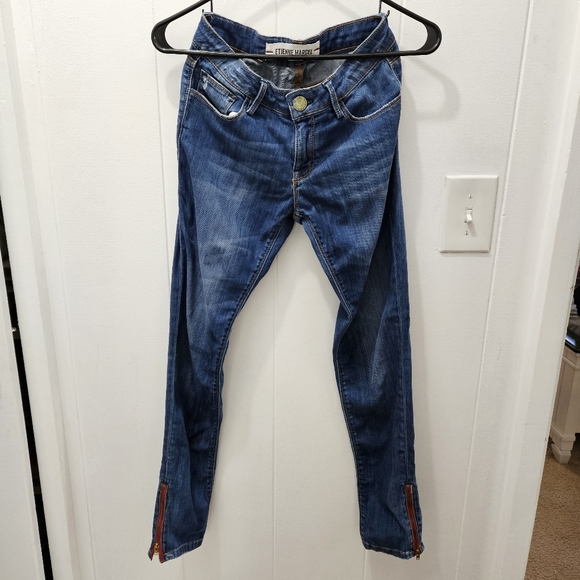 Etienne Marcel's Signature Skinny Jeans with Red Ankle Zippers Size 25 - Picture 2 of 7